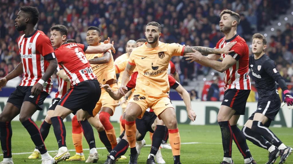 Mario Hermoso, en el partido ante el Ahtletic Club.