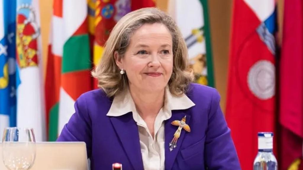 La vicepresidenta primera, Nadia Calviño, en la Conferencia Sectorial con los consejeros de las CCAA.