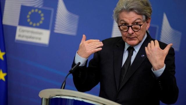 Thierry Breton, comisario europeo de Mercado Interior, en un acto celebrado en Bruselas el pasado 8 de febrero.