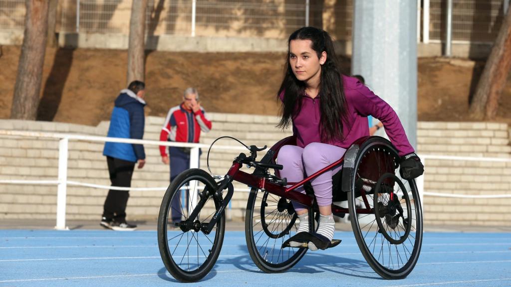 Cristina Adrados durante un entrenamiento.