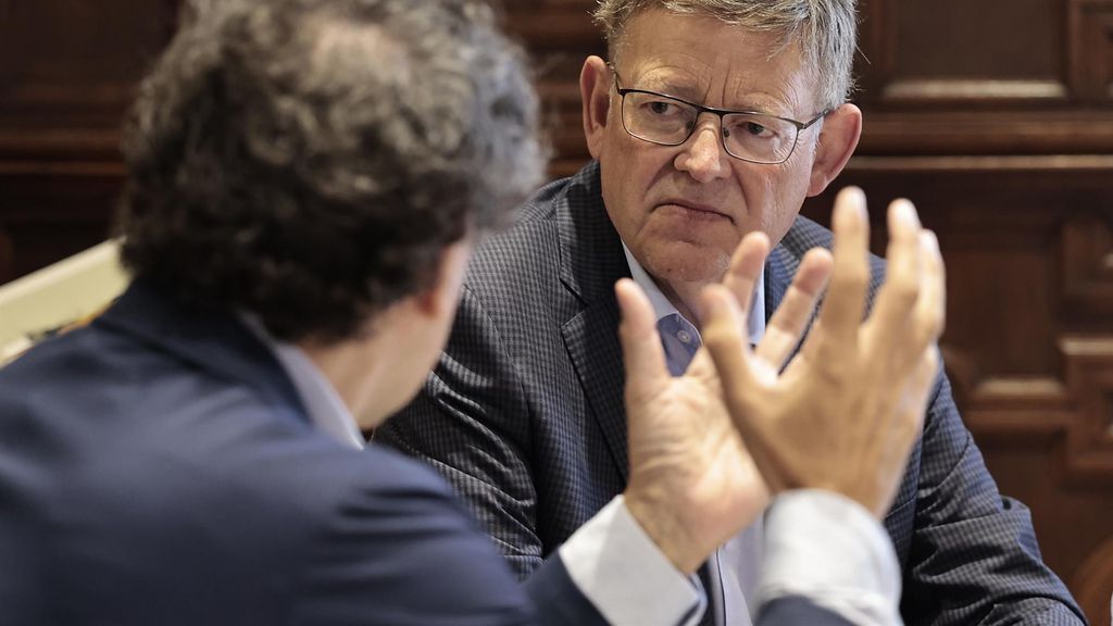 Ximo Puig en una reunión con Francesc Colomer, también contrario a la tasa turística, en imagen de archivo.