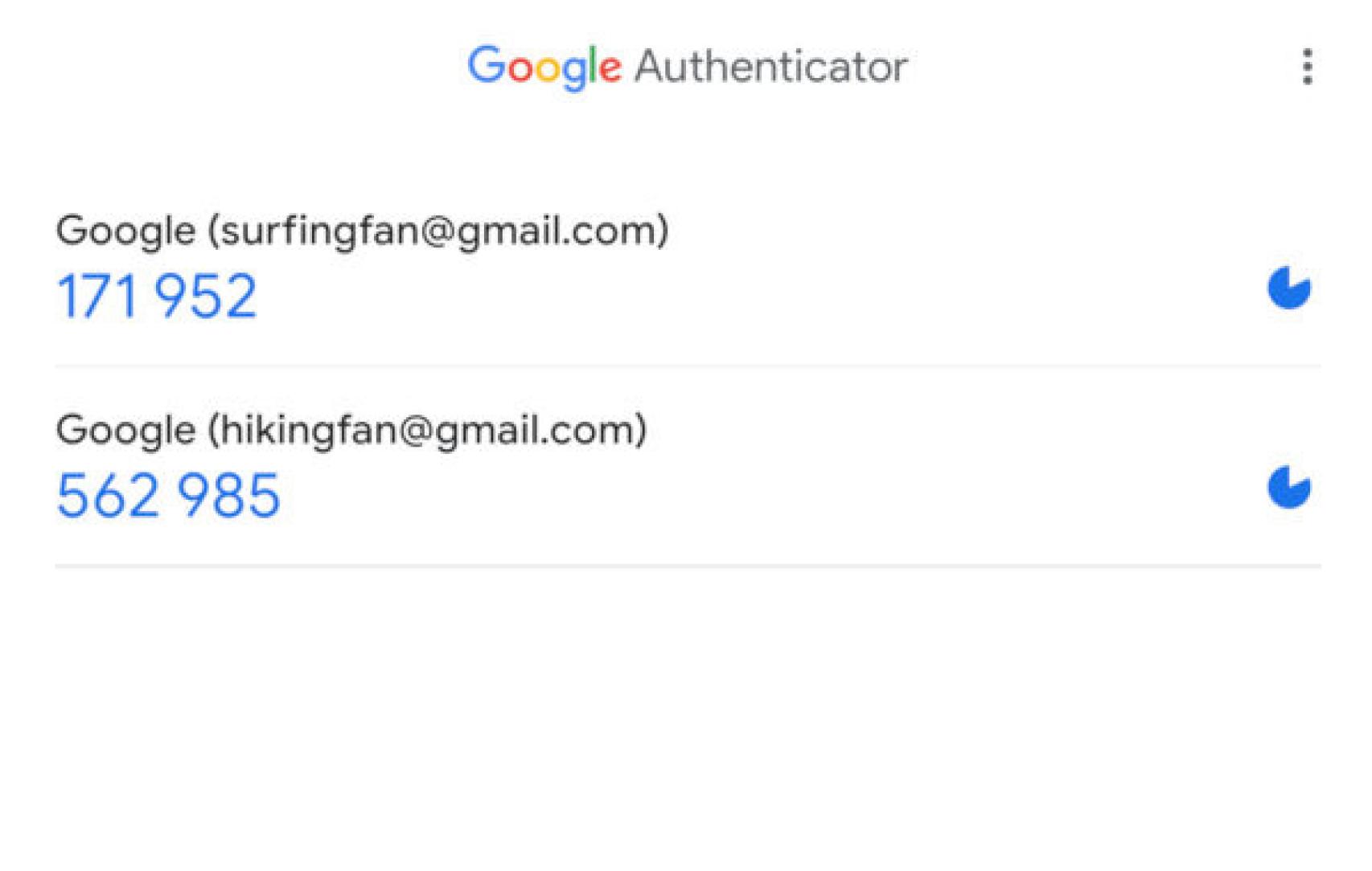 Apps como Google Authenticator muestran códigos de seguridad para otros servicios y apps