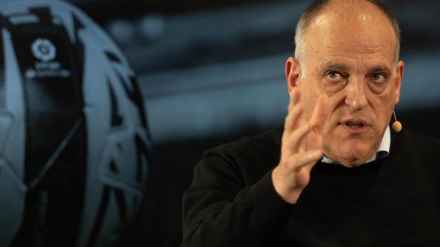 Javier Tebas, durante un acto de LaLiga en 2023