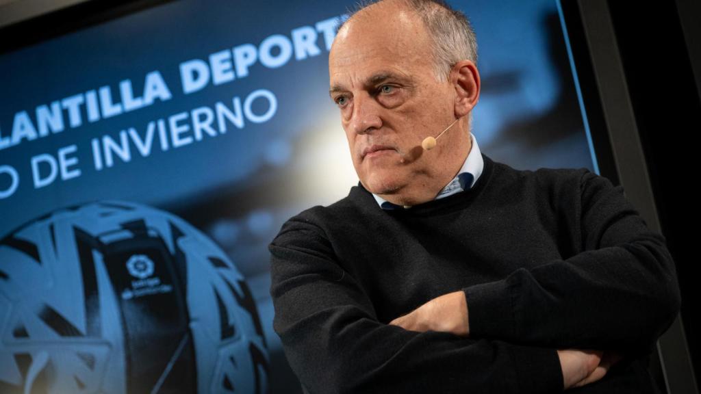 Javier Tebas, durante un acto de LaLiga en 2023