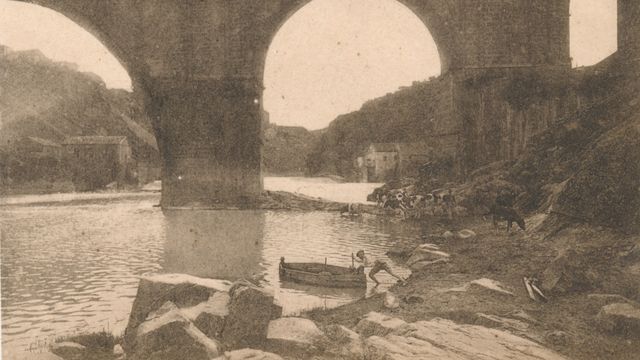 Río Tajo a principios del siglo XX. Foto: Twitter @Toledo_Olvidado.