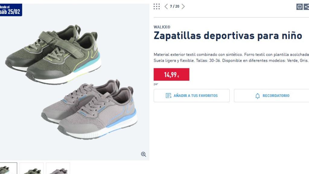 Zapatillas para niño.