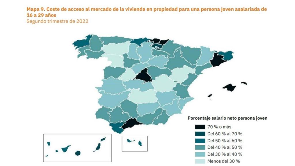 Málaga, entre las seis provincias con menor equilibro entre sueldo joven y coste de vivienda