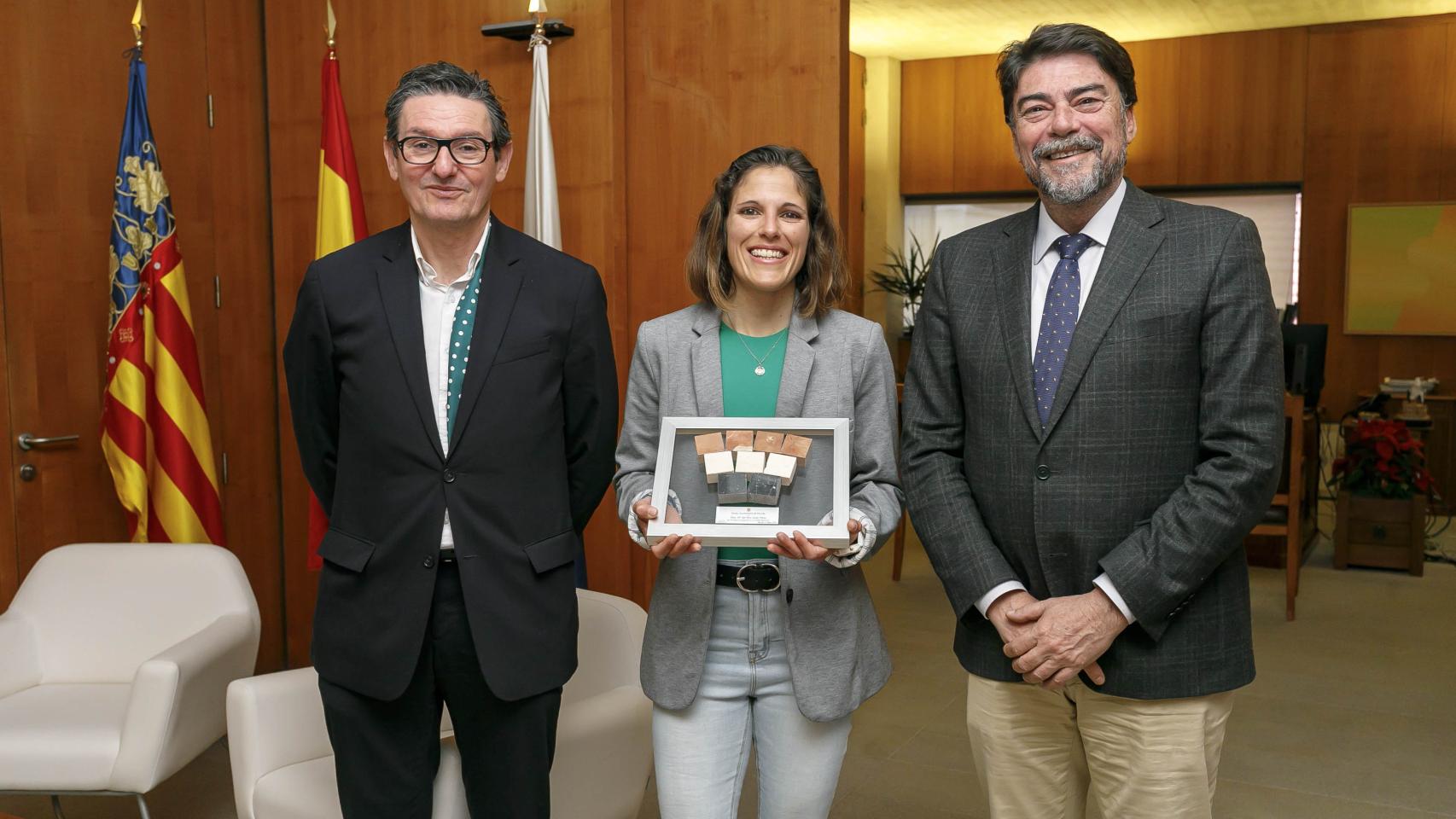 José Luis Berenger, Marta Jover y Luis Barcala, este martes en Alicante.
