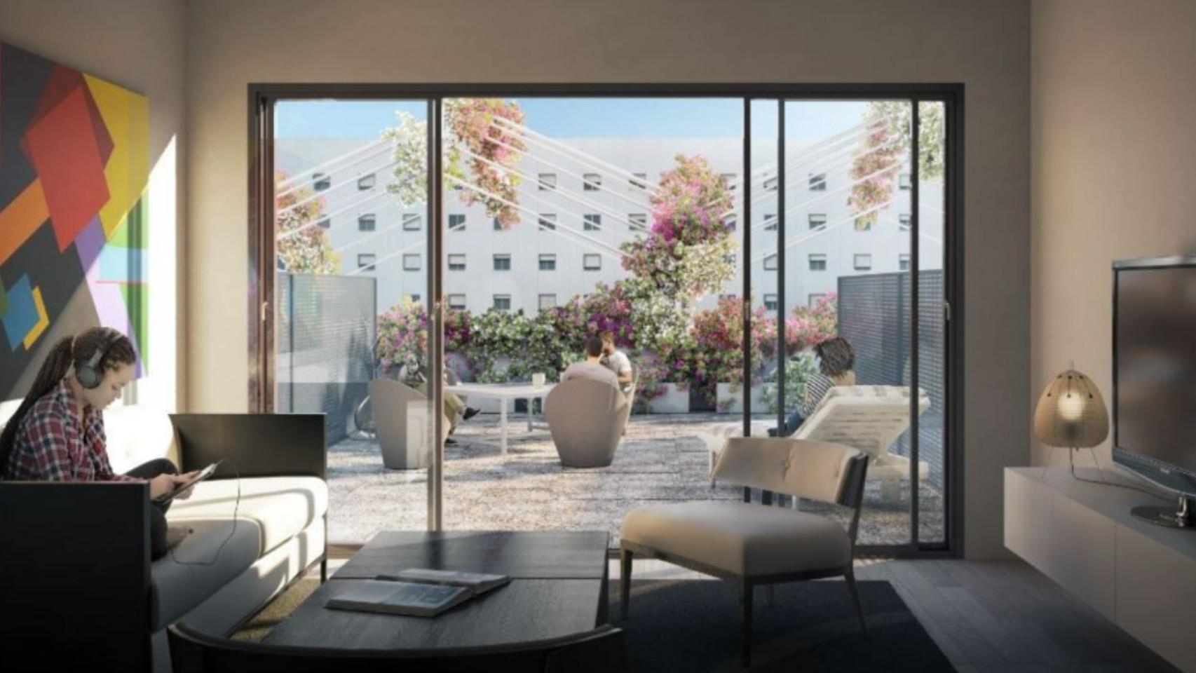 Simulación de una de las viviendas del residencial Soho en Sant Joan d'Alacant.