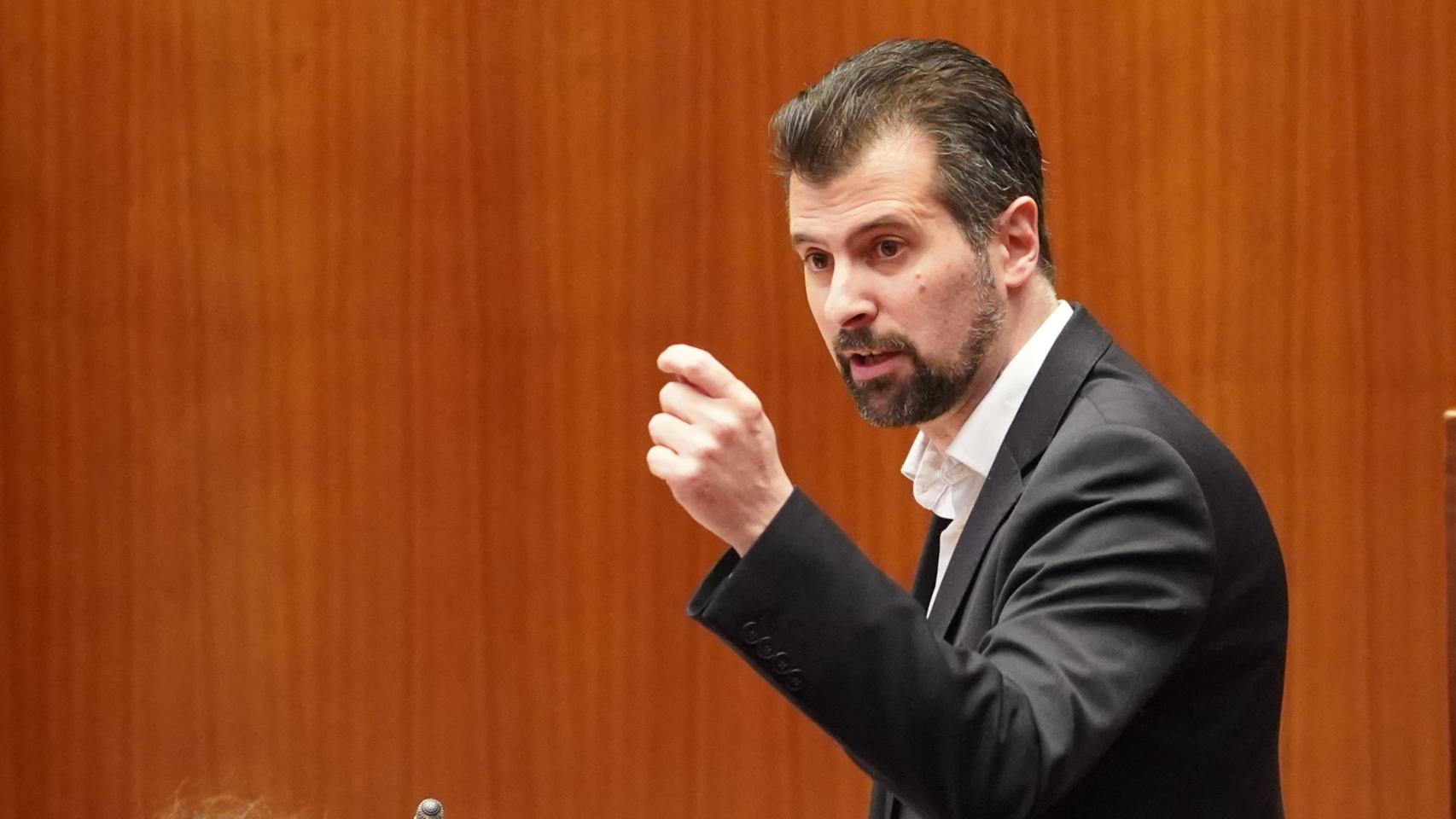 Tudanca durante su intervención en las Cortes