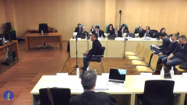 José Manuel Díez Coque, minero herido, durante su declaración en el juzgado