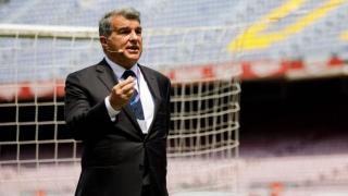 Joan Laporta, durante uin acto en el Camp Nou