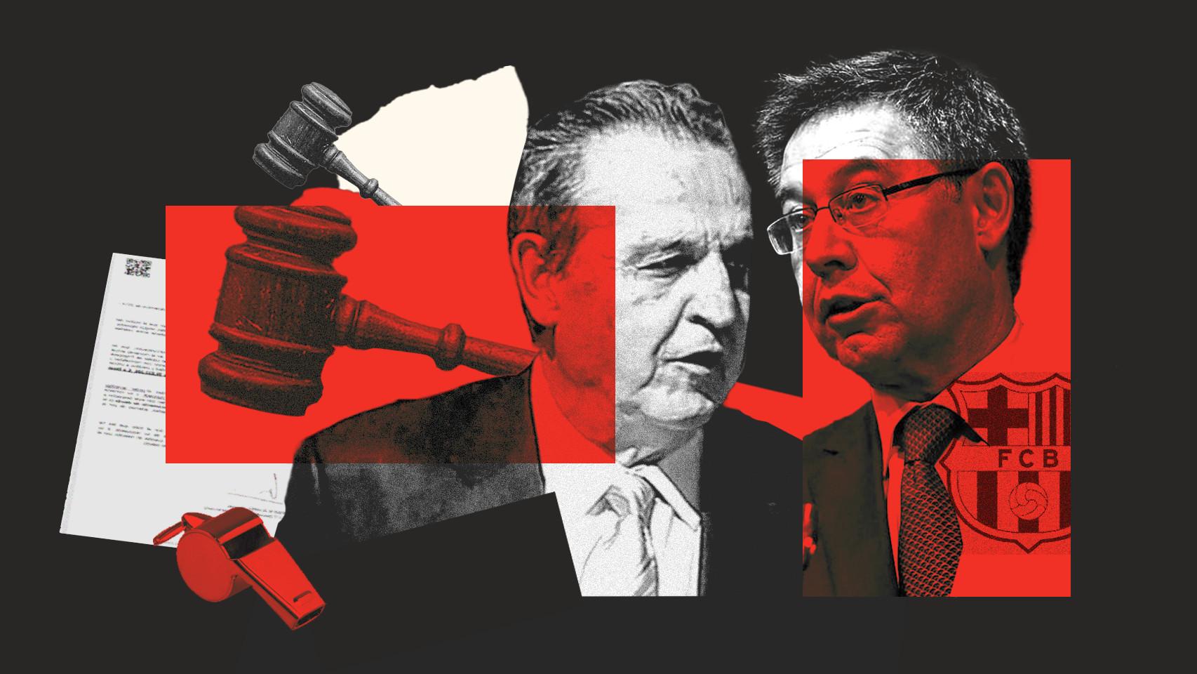 Fotomontaje de Enríquez Negreira (c) y Josep María Bartomeu (d).