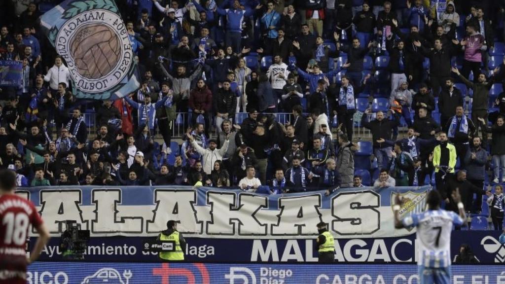La Rosaleda durante el Málaga vs. Zaragoza