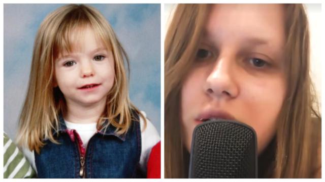 Madeleine McCann y Julia, joven que afirma ser la niña desaparecida.