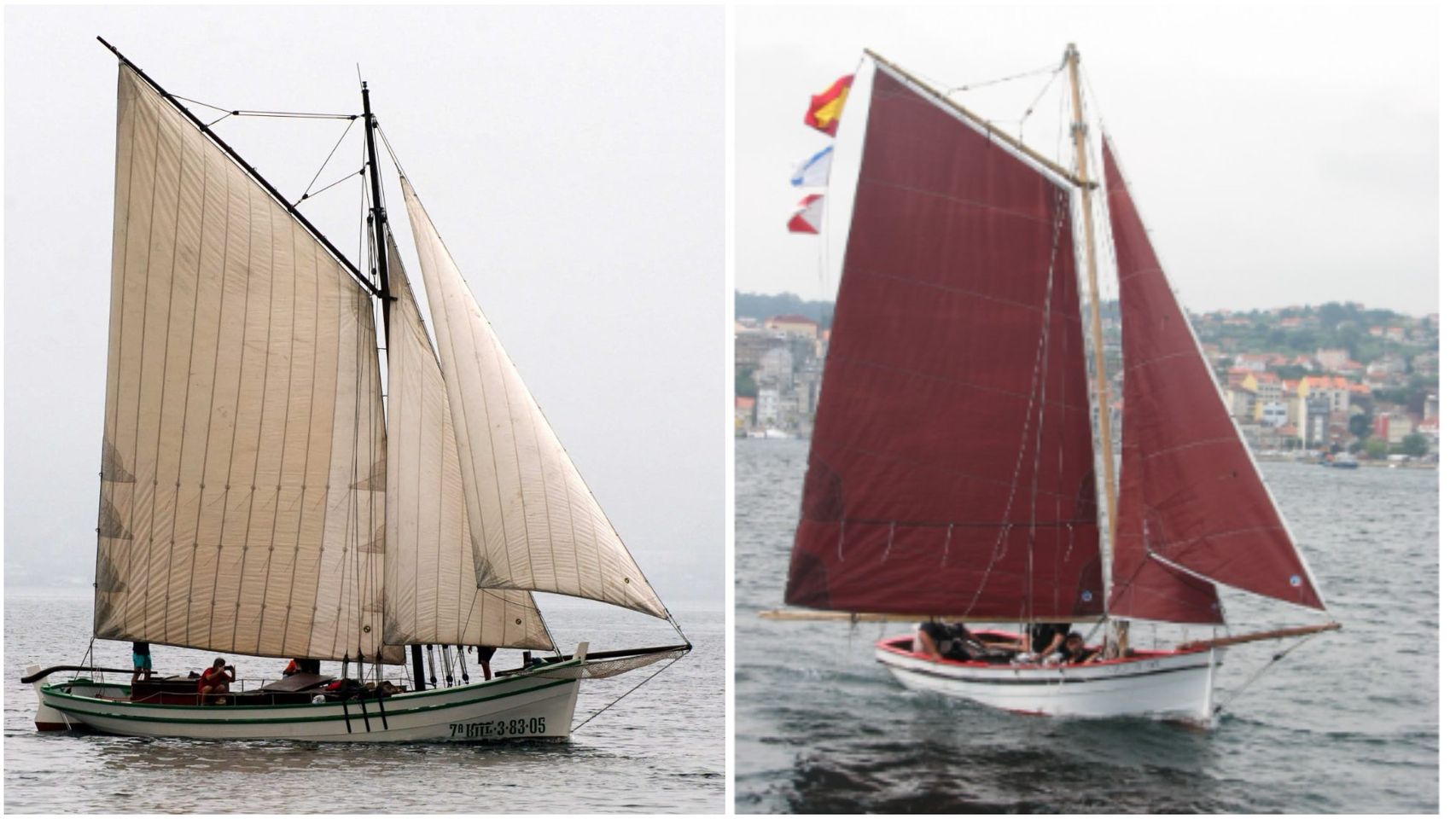Galeón Eliseo de Moaña y Galeón Muradán de Cangas.