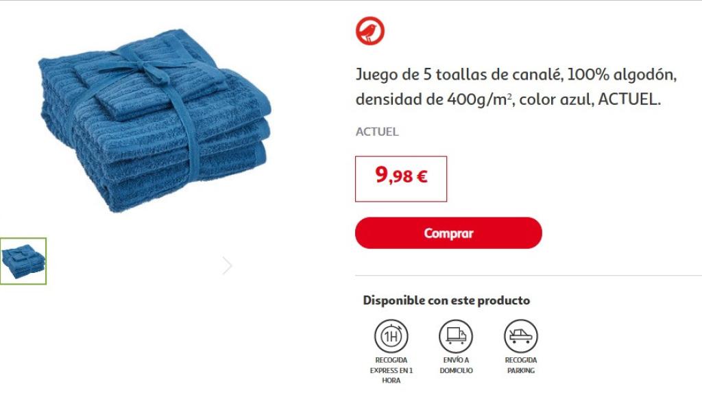 Juego de toallas.
