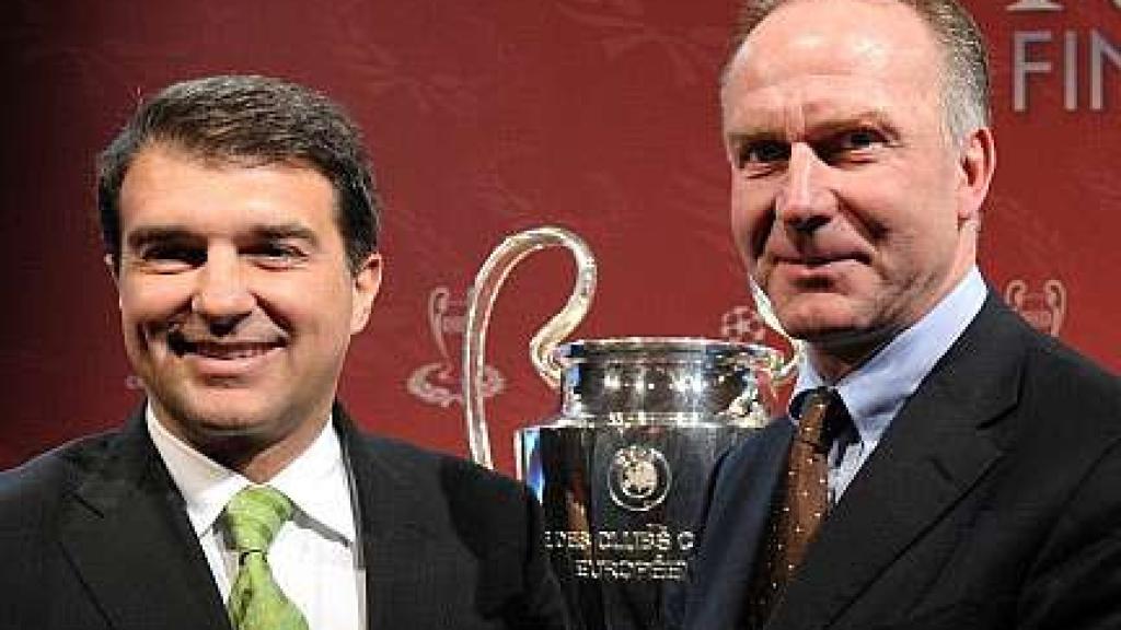 Joan Laporta y Rummenigge, en 2009