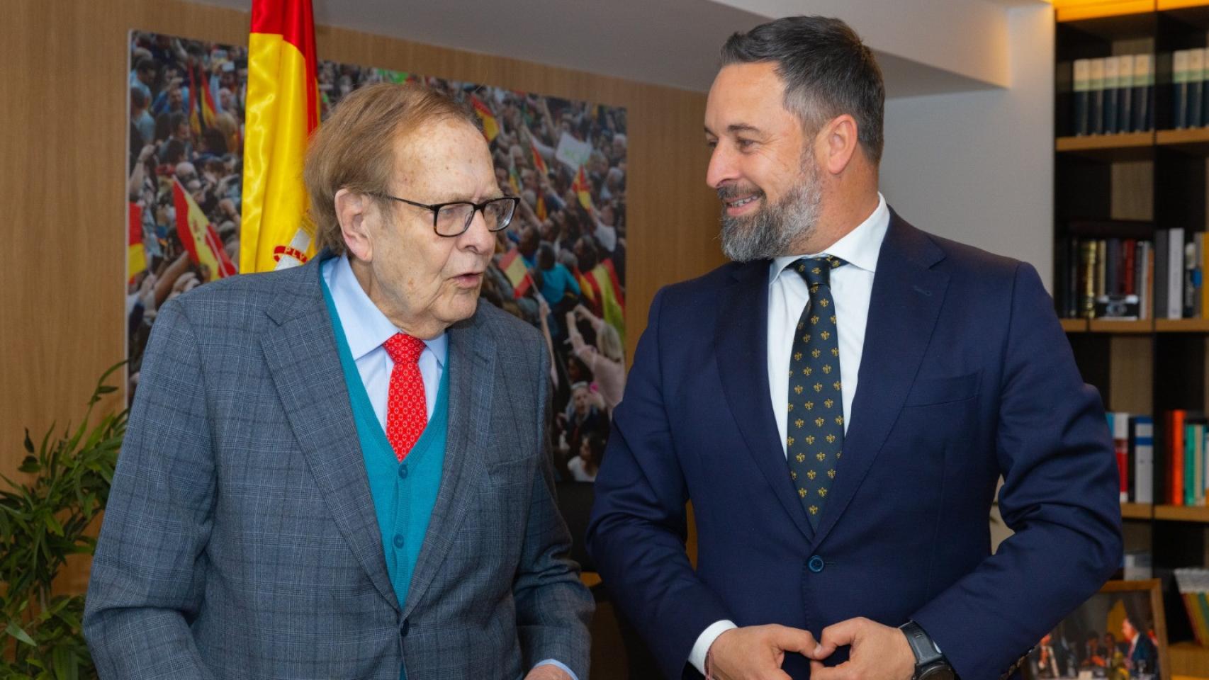 Ramón Tamames y Santiago Abascal, en una imagen reciente.