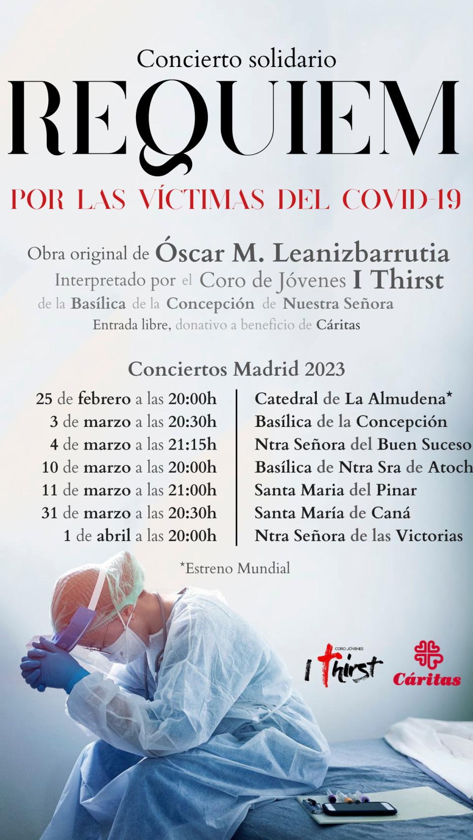 Réquiem, póster de los conciertos.