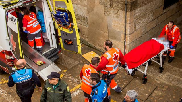 Equipo médico de Cruz Roja en el Carnaval del Toro de Ciudad Rodrigo