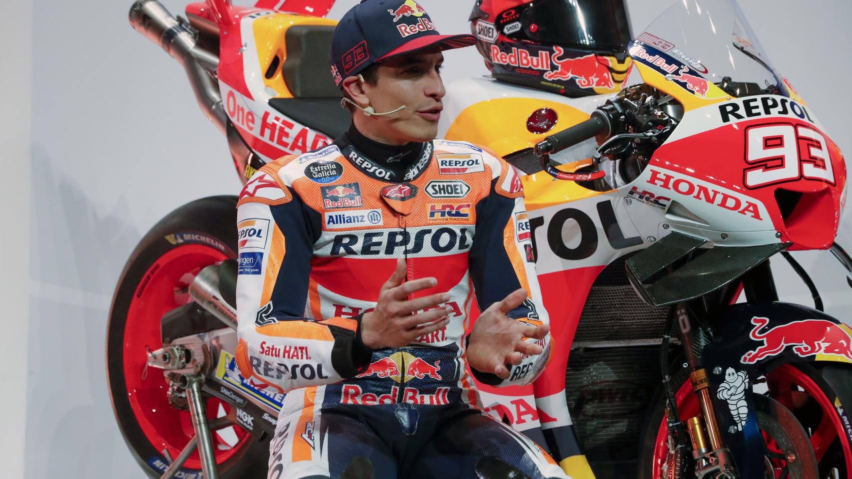 Marc Márquez, durante la presentación de la Honda de 2023