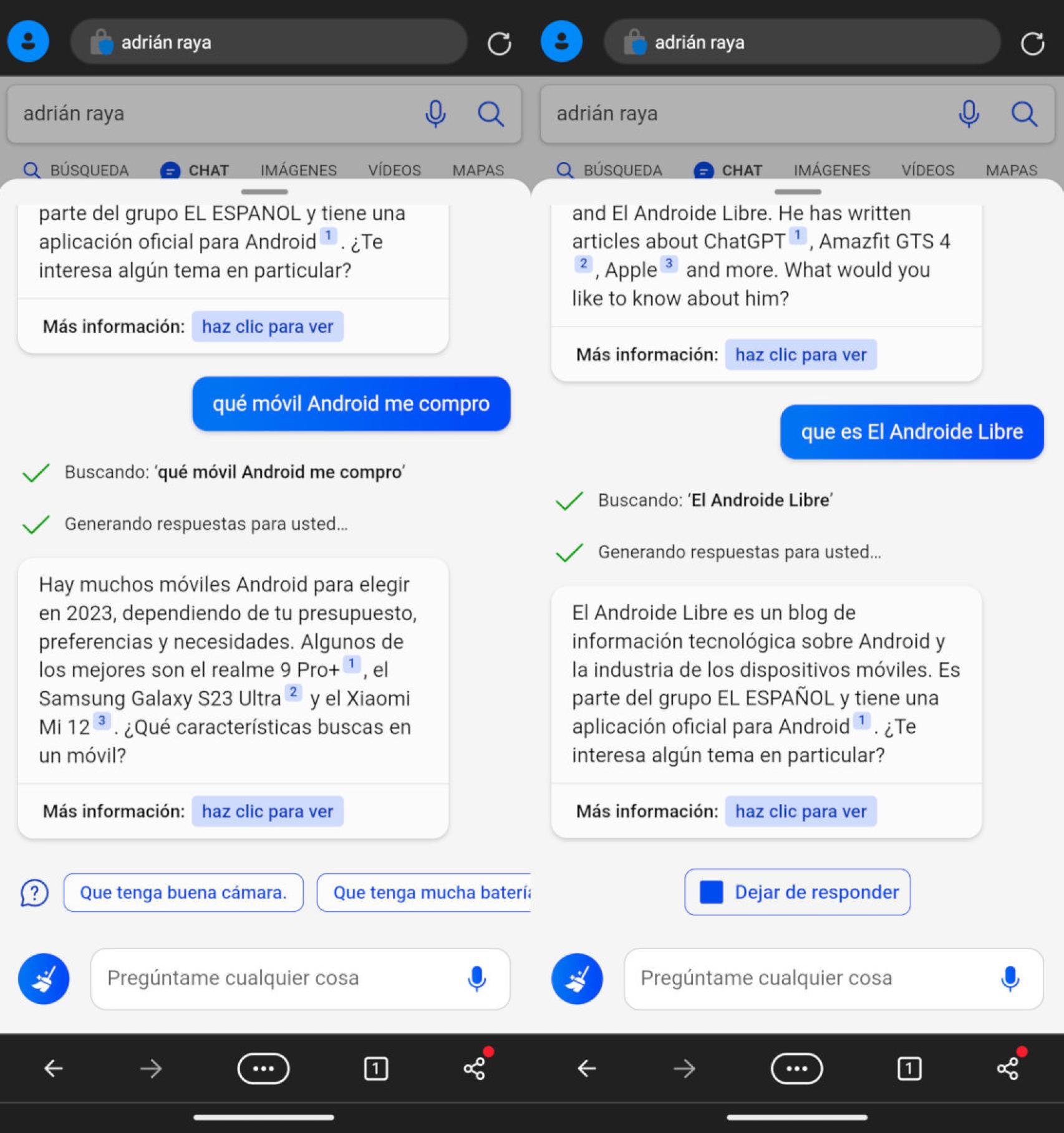 ChatGPT en el móvil con la app de Edge