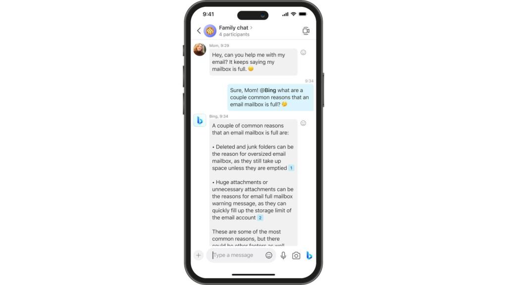 Nuevo bot de Bing con IA para Skype
