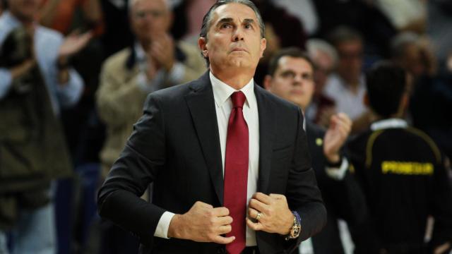 Sergio Scariolo durante un partido de Euroliga en el WiZink Center