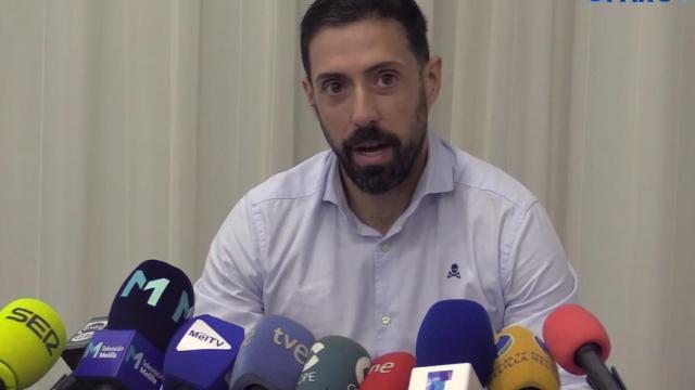 El gerente de TV Melilla, Yeray Díaz, este miércoles en rueda de prensa.