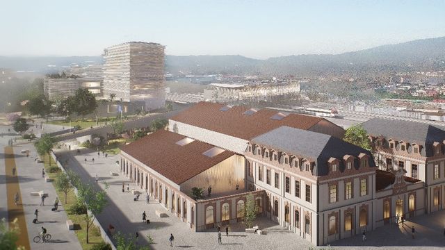 Recreación de lo que sería el 'hub' innovador en la antigua aduana de Irún.