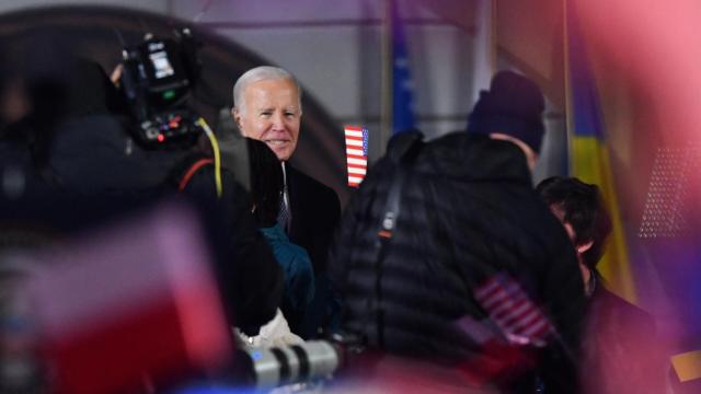 El presidente de Estados Unidos, Joe Biden, en su visita a Polonia.