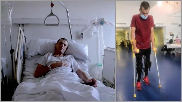 Sasha, el leñador ucraniano aplastado por un árbol y que ha vuelto a andar en Toledo