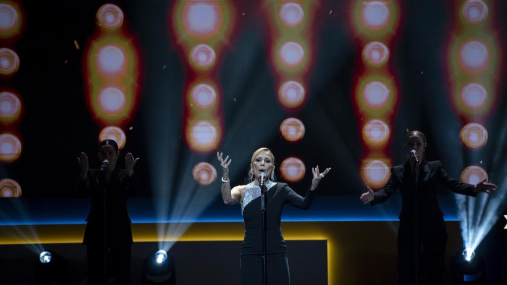 La cantante Marta Sánchez, durante su brillante actuación.