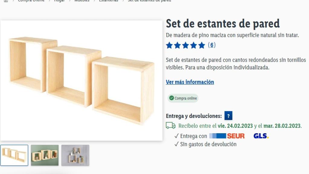 Set de estantes.