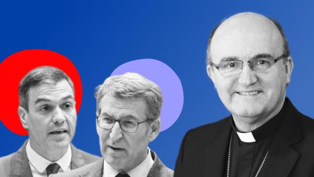 Pedro Sánchez y Alberto Núñez Feijóo, entre las críticas del obispo Munilla.