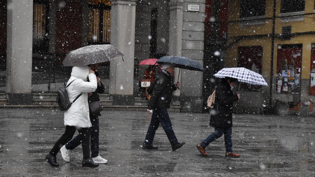 Imagen de archivo de una nevada en Zamora