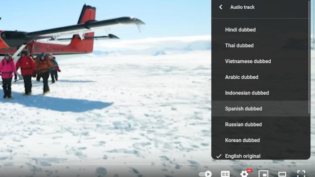 La nueva función de YouTube permite cambiar el audio a español y otros idiomas