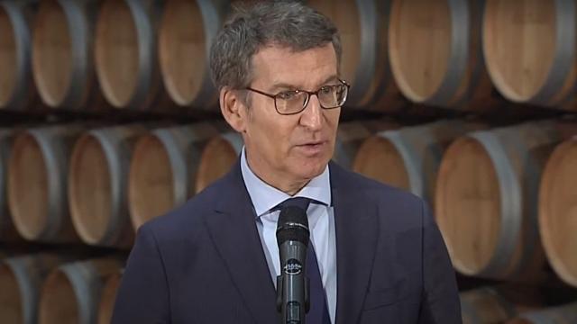 Alberto Núñez Feijóo, líder del PP, este jueves en Ciudad Real.