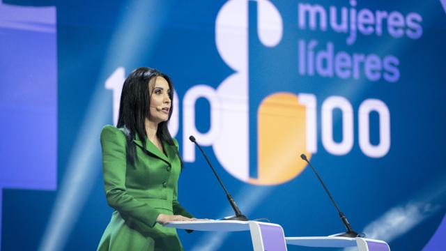 Cruz Sánchez de Lara, vicepresidente de EL ESPAÑOL, en un momento de su discurso.