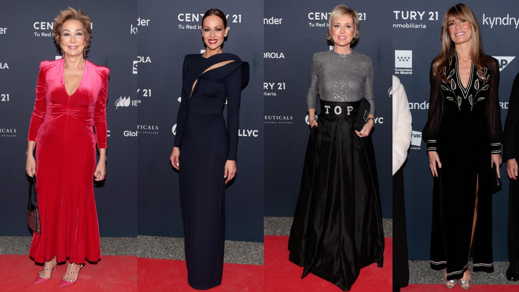 Ana Rosa Quintana, Eva González, Carme Artigas y Begoña Gómez en el photocall de 'Las Top 100'