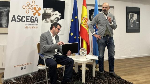 José Manuel Sande, esta mañana en la Ascega.