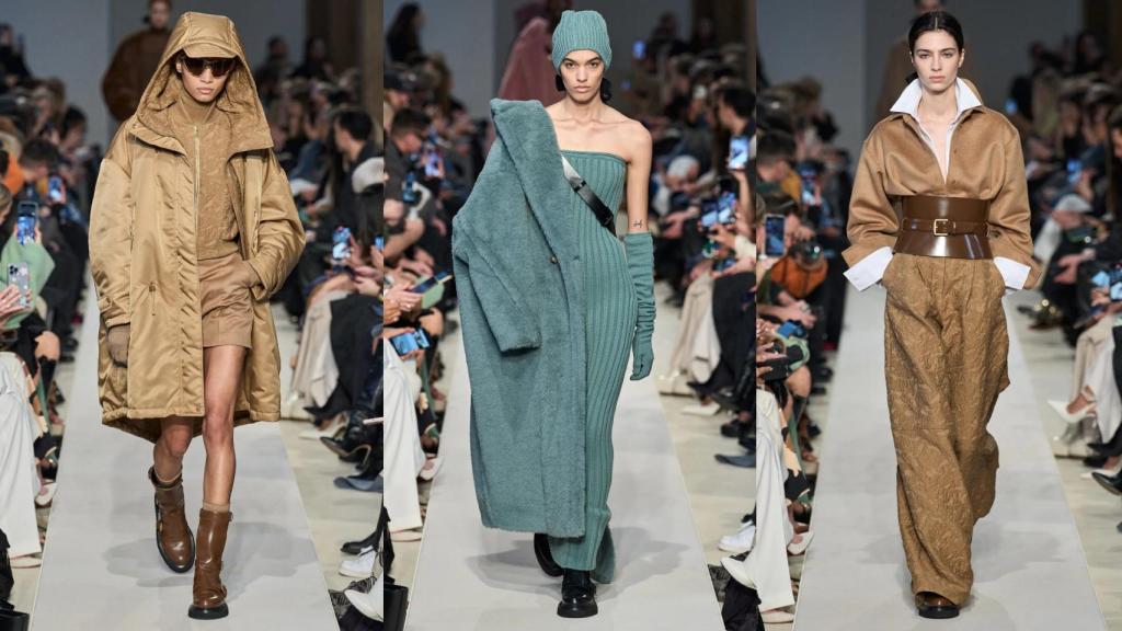 Modelos del desfile de Max Mara.