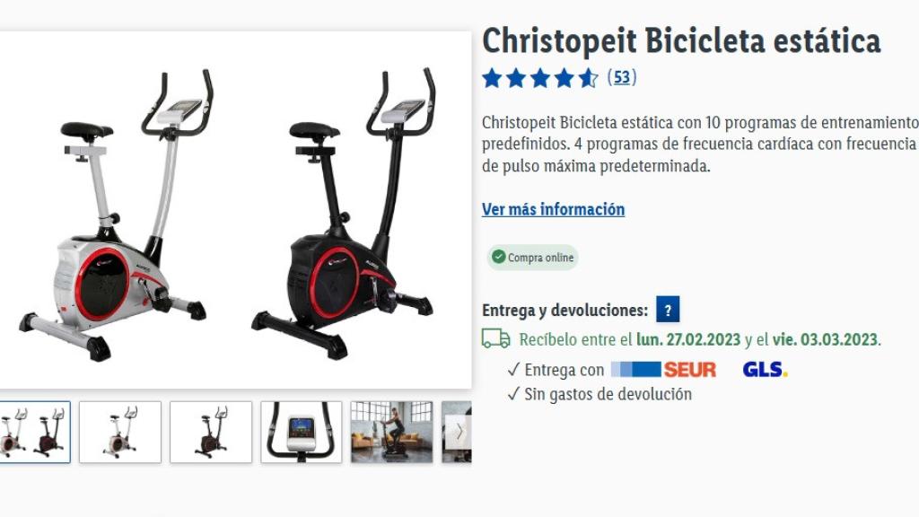 Bicicleta estática.