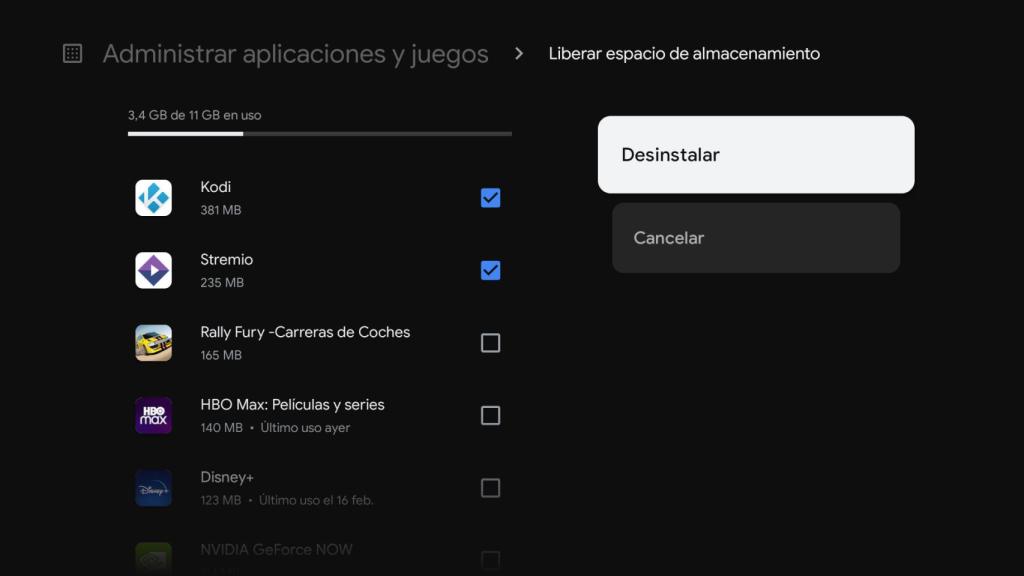 Desinstalar aplicaciones