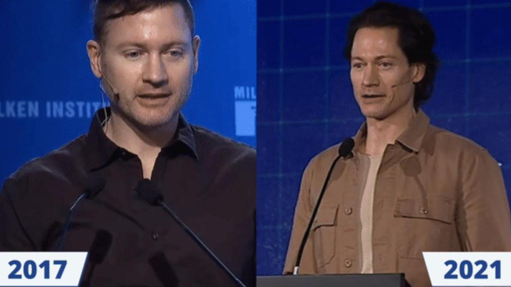 Bryan Johnson antes y después de rejuvenecer.
