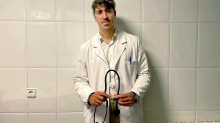 Guzmán Miranda, en el Centro de Salud de Alcañices