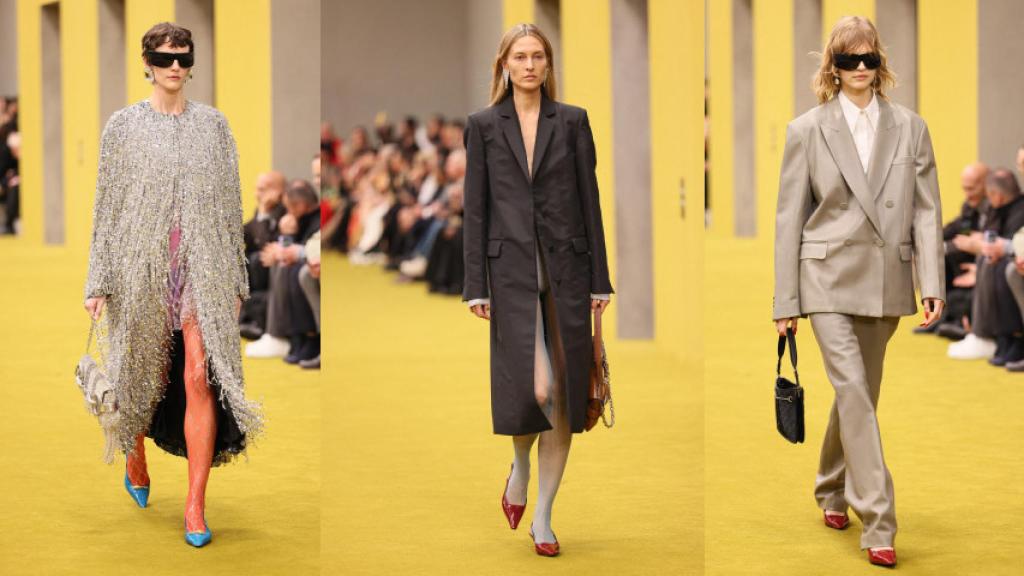 Modelos del desfile de Gucci.