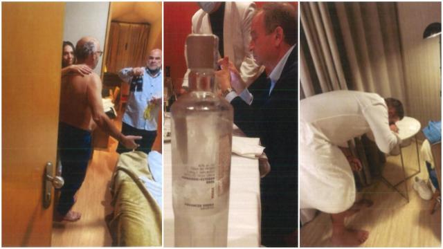 Tres instantes de las juergas de los investigados en el caso Mediador.
