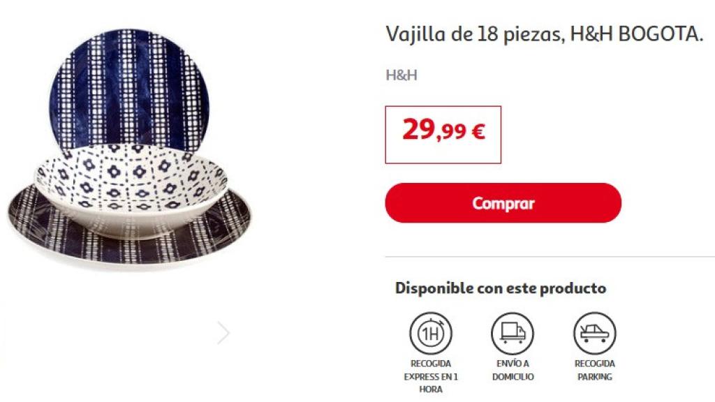 Vajilla 18 piezas.